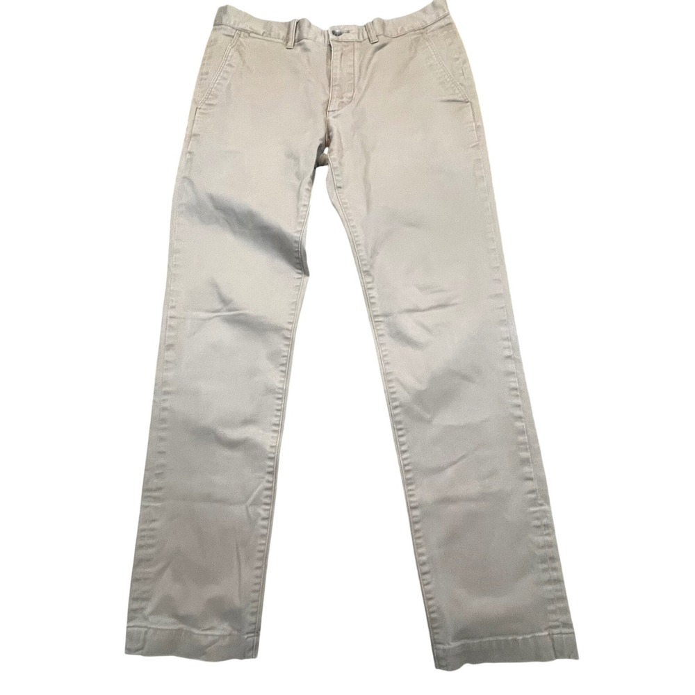 Lacoste Mens Slim Fit Chino Pants Tan Khaki US‎ 33 L32 Cotton Twill Trousers